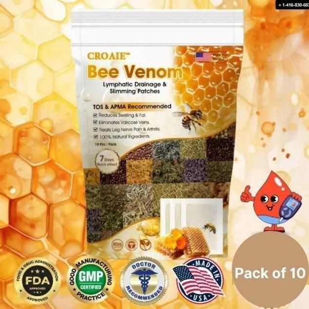 Bee Venom Lymphatic Damage & Sliming Patches (10 Patches)