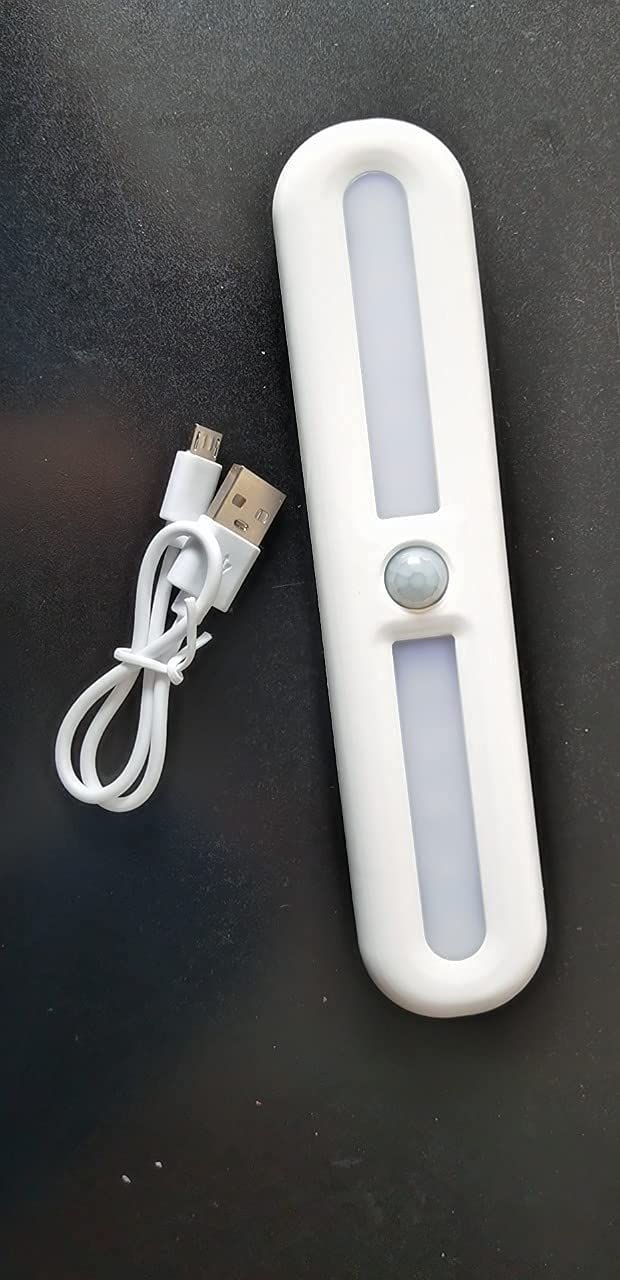 Wireless Induction lamp with Charging Cable in Charging Slot on Light Sensor and Rechargeable Sensor LED Lights