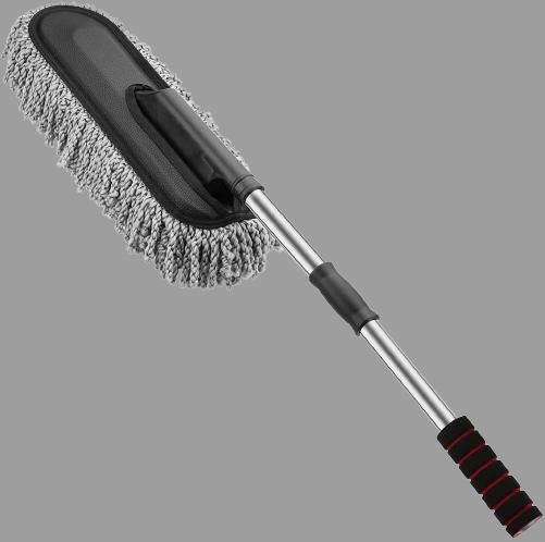 Retractable Flexible Microfiber Car Duster With Handle 360 Degree Rotating Mop