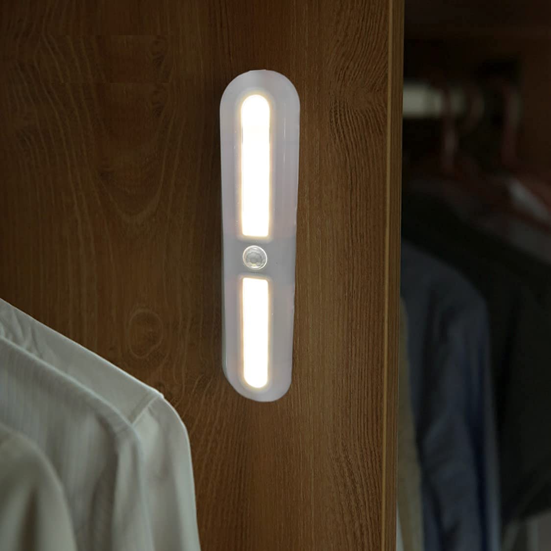 Wireless Induction lamp with Charging Cable in Charging Slot on Light Sensor and Rechargeable Sensor LED Lights