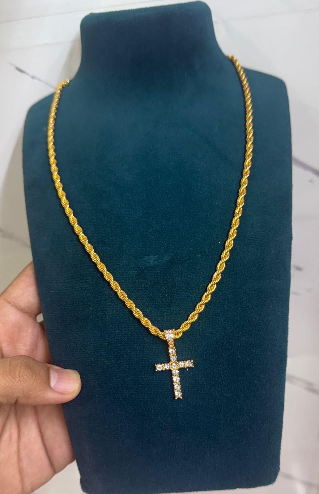 Men's Cross Pendant With Chain