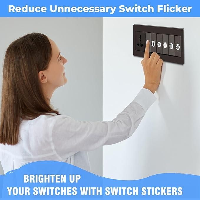 Transparent Black and White Switch ID Sticker (Pack of 1)