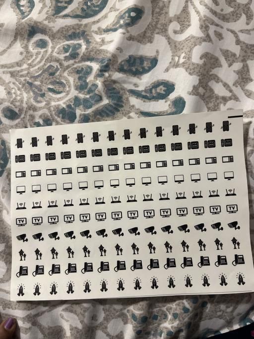 Transparent Black and White Switch ID Sticker (Pack of 1)