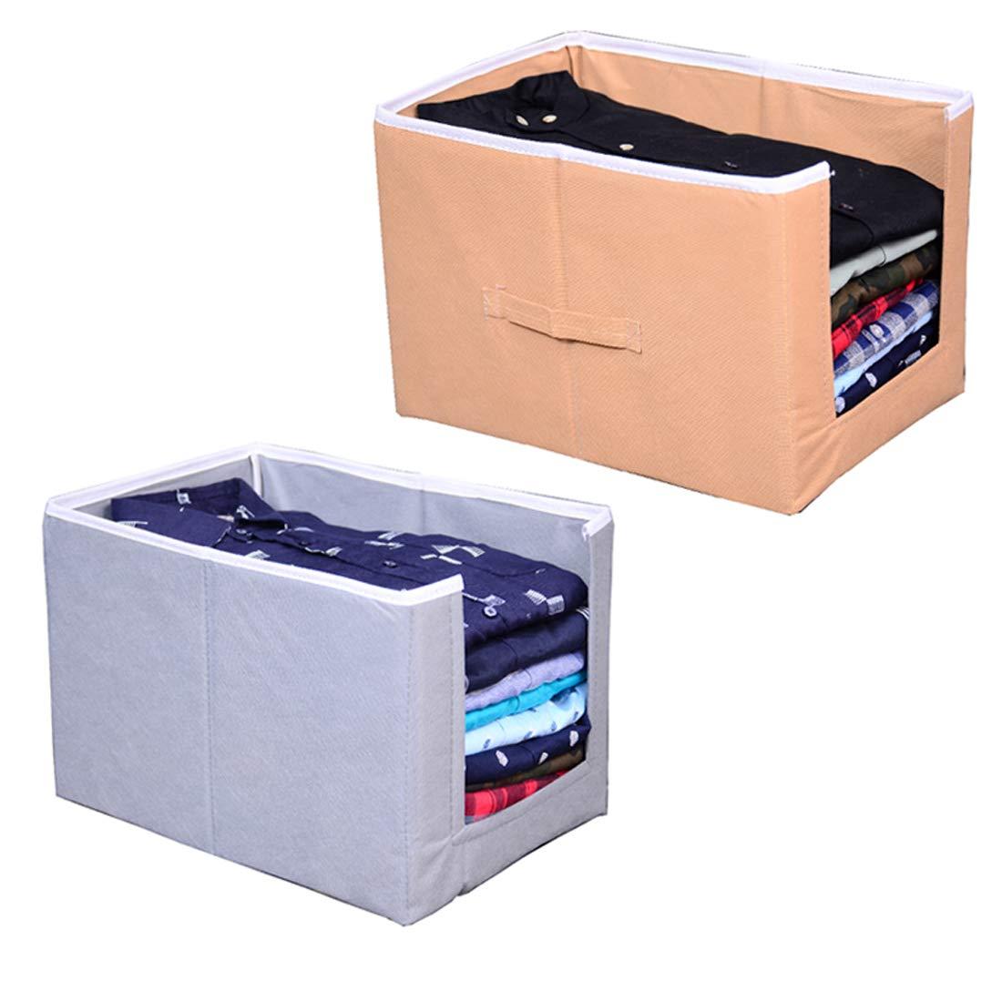 Closet Organizer-Foldable Shirts and Clothing Organizer Stackers(Pack of 2)