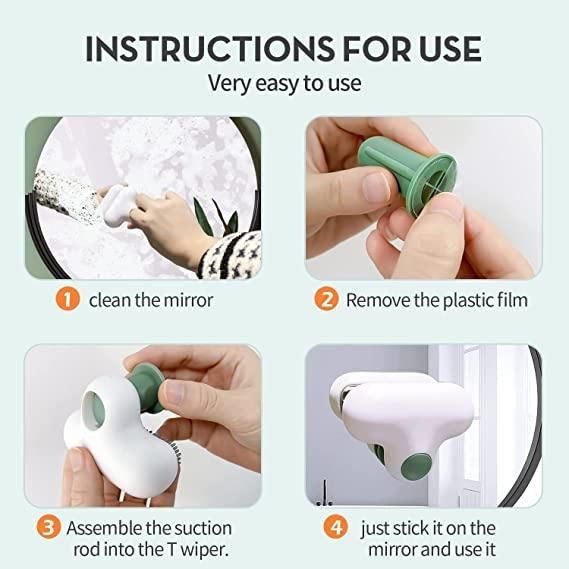 Glass Cleaner- T-Shaped Descaling Glass Brush, Bathroom Toilet Glass Mirror Wiper,Cleaning Brush( Pack of 2)