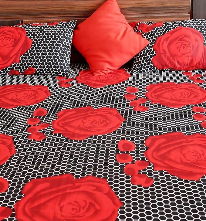1 Double Bedsheet with 2 Pillow Covers