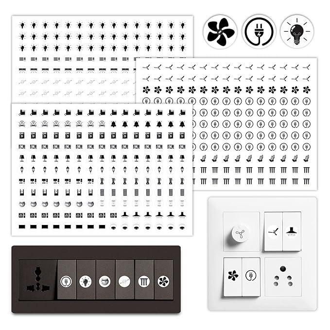 Transparent Black and White Switch ID Sticker (Pack of 1)