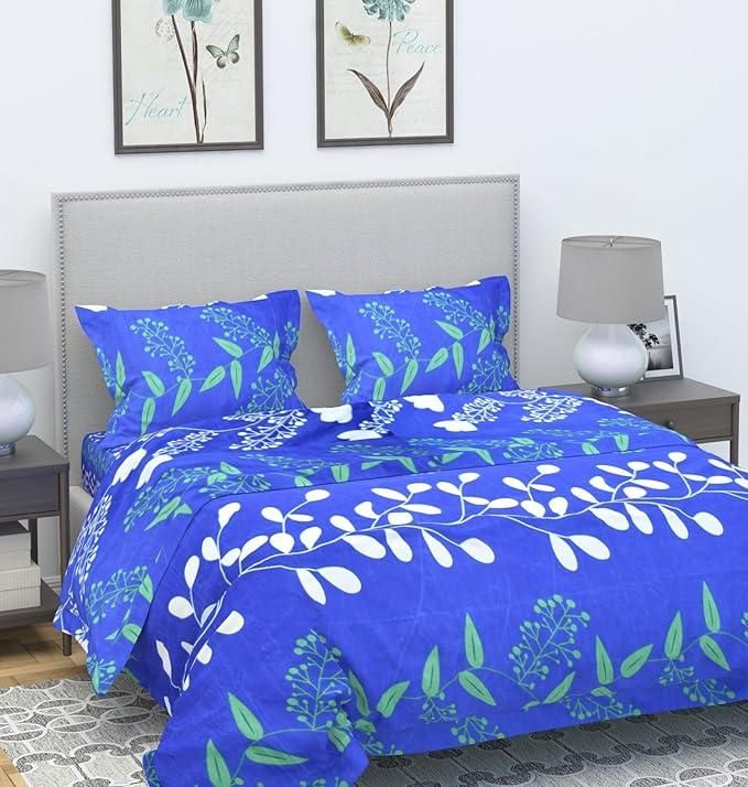 1 Double Bedsheet with 2 Pillow Covers