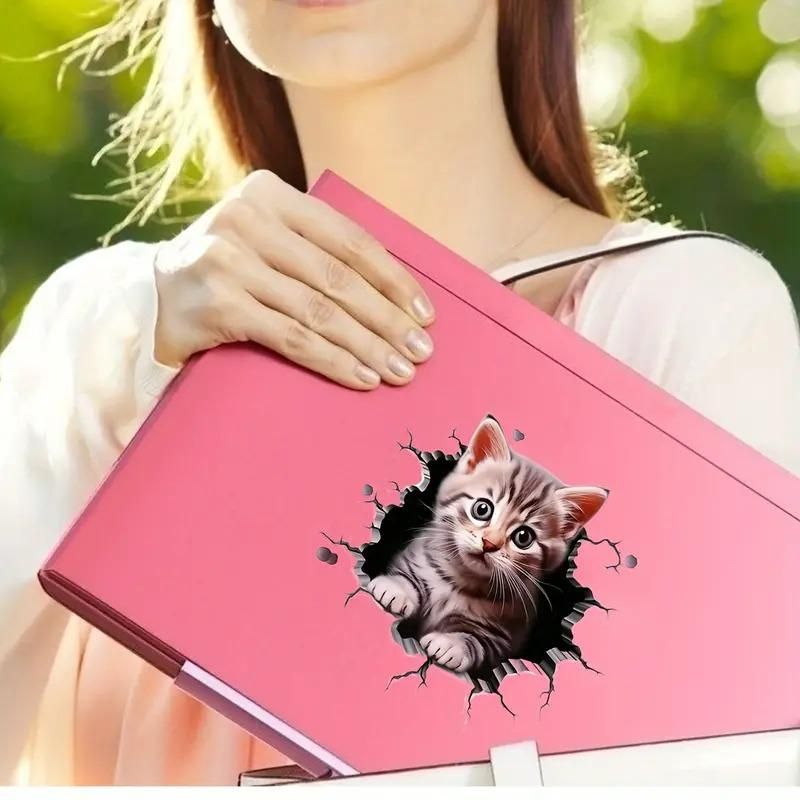 Durable Cat Pattern Car Sticker (Pack of 4)