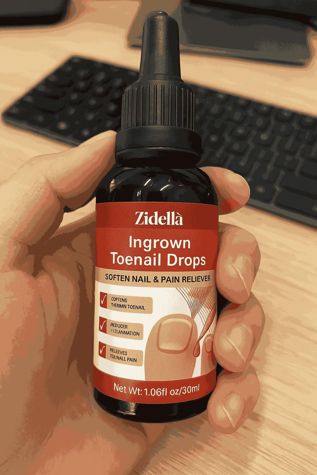 Zidella Ingrown Toenail Drops ? Soften Nail & Pain Reliever (30ml) (Pack of 1)
