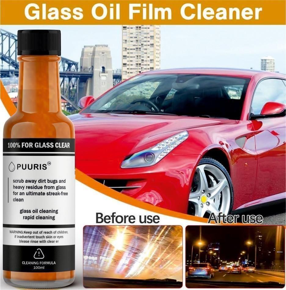 Glass Cleaning Agent Powerful Stain Remover 100ml (Pack of 2)