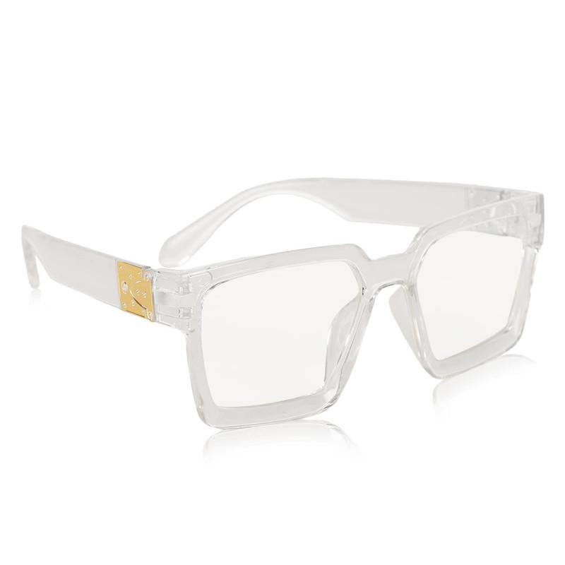 Unisex Clear Retro Square Sunglass
