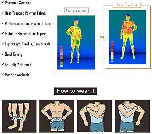 Men?s Sweat Shaper Vest for Weight Loss Sauna Slimming Workout Tanktop (Black)