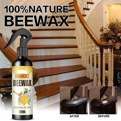 BD Natural Micro-Molecularized Beeswax Spray, Furniture Polish and Cleaner for Wood 120ML (Pack of 2)