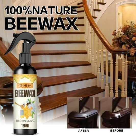 BD Natural Micro-Molecularized Beeswax Spray, Furniture Polish and Cleaner for Wood 120ML (Pack of 2)