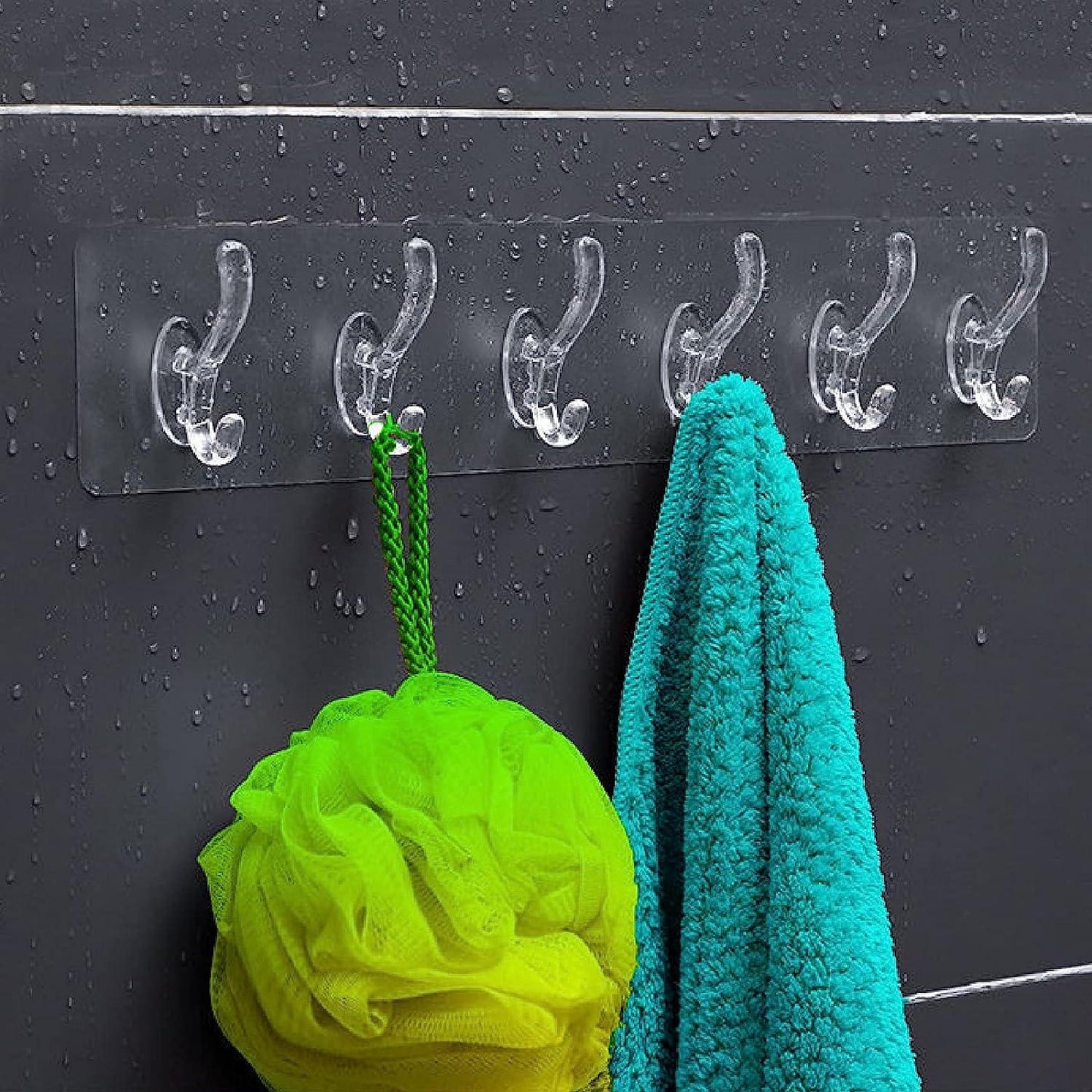 Adhesive Wall Hook for Hanging Coat Hat Towel Purse  Door Hanger (Piece of 6)