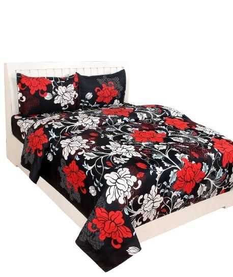1 Double Bedsheet with 2 Pillow Covers