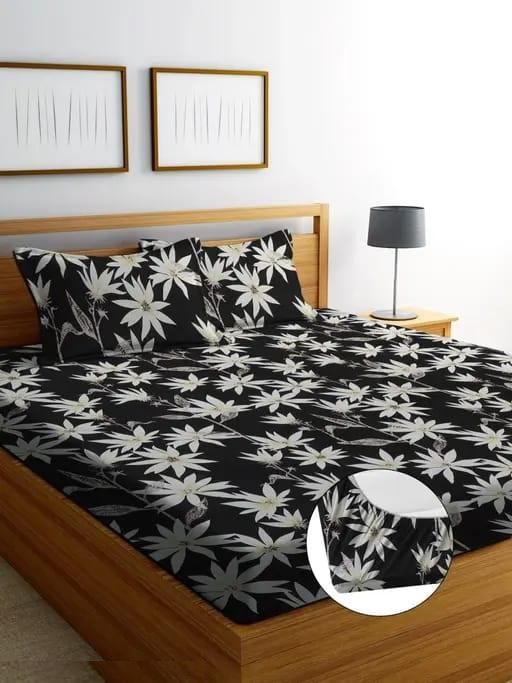 Round Elastic Fitted Double Bed Bedsheet