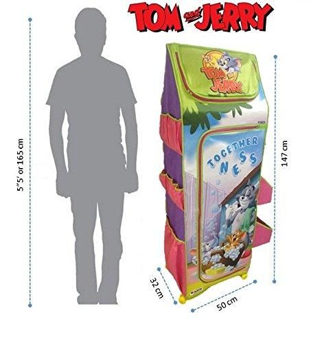 Cloth Organizer - 5 Shelf Folding Wardrobe Organizer With Wheels