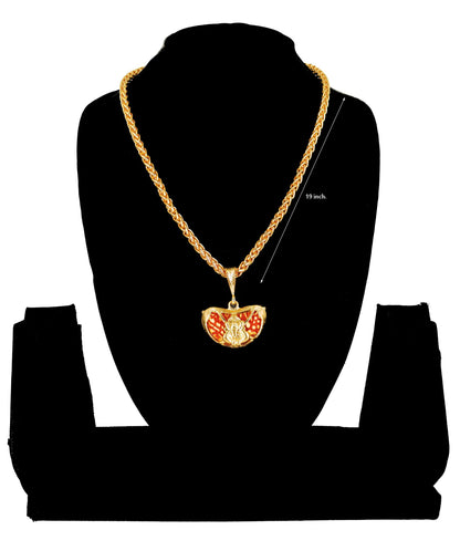 Luxurious Men's Gold Plated Pendant With Chain Vol 1