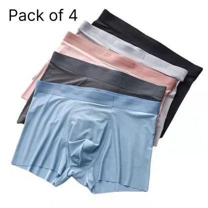 Men's Ice Silk Briefs Boxers (Pack of 4)