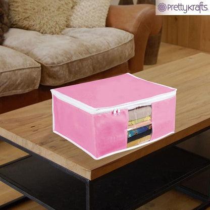 Saree Cover - Solid Non Woven Saree Cover for Wardrobe (Pack of 3)