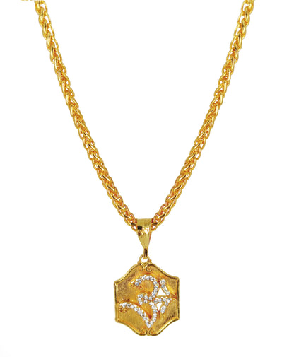 Luxurious Men's Gold Plated Pendant With Chain Vol 4
