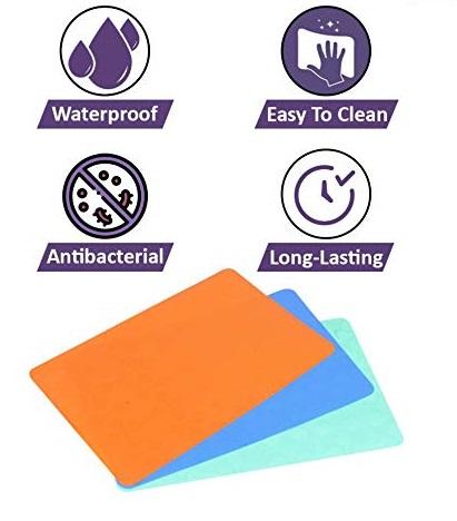 Fridge Mat- PVC Solid Fridge Mats(Pack of 3)