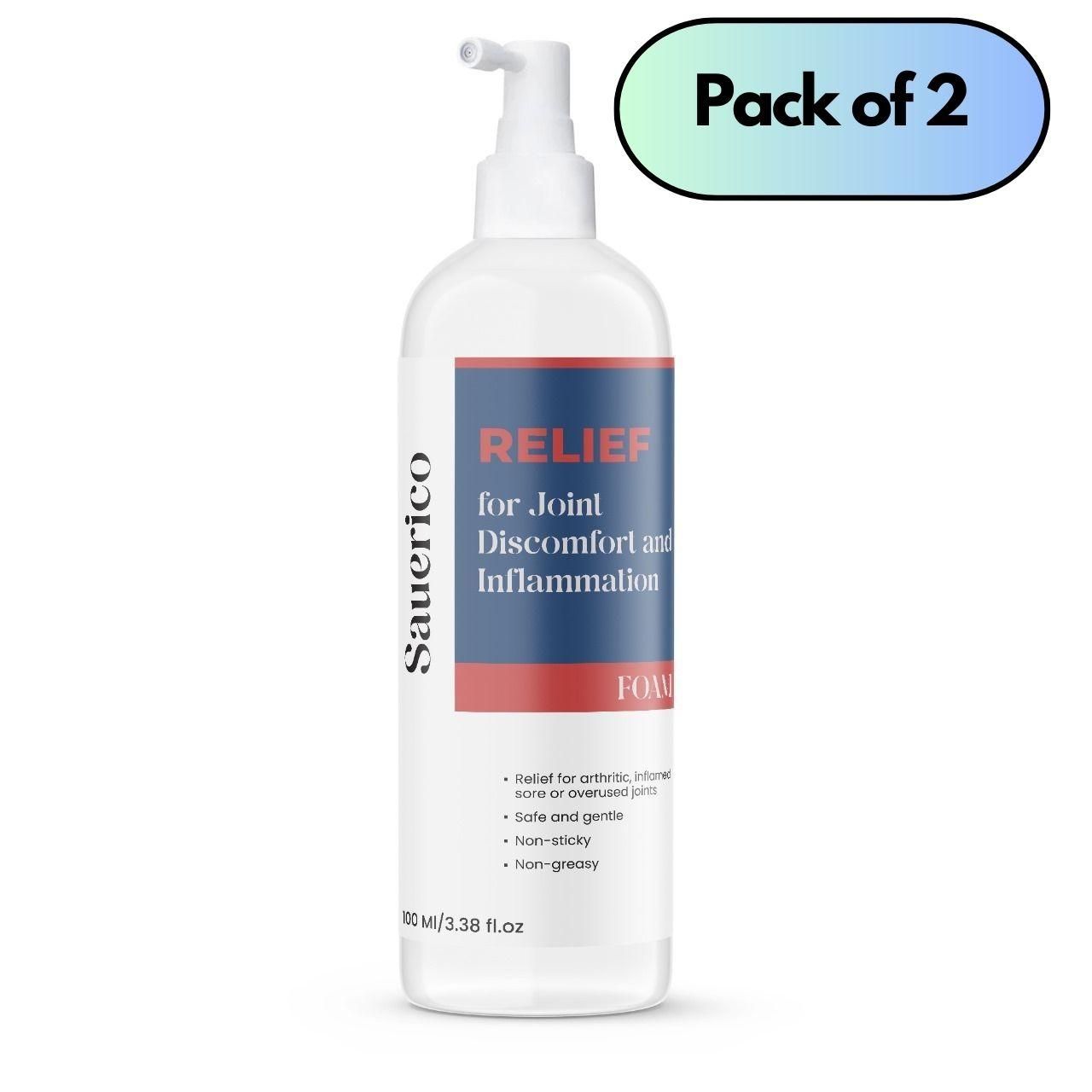 Relief for Joint Discomfort and Inflammation Foam 200 ML Pack of 2