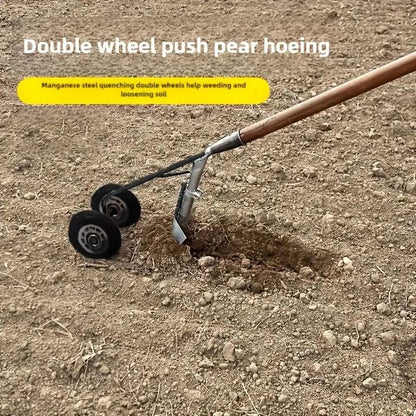 Garden Tool Supporter with Double Wheels & Triangle Shovel