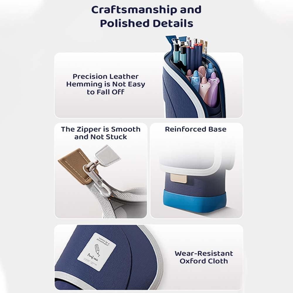 Large Capacity Vertical Pencil Cases Pouch Holder Stationery