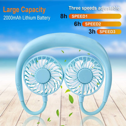 Neck Fan- Rechargeable Portable Neck Fan with 3 Level Fan Speed