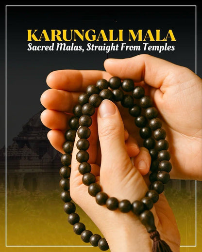 Original Karungali Mala 108 Beads Ebony Wood