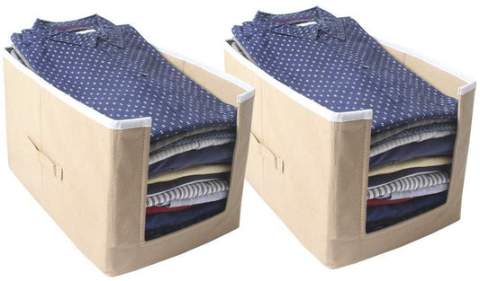 Cloth Organizer - Non Woven Foldable Cloth Organizer (Pack of 2)