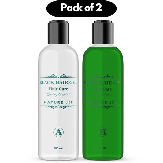 Black Hair Gel 200 ml Pack of 2