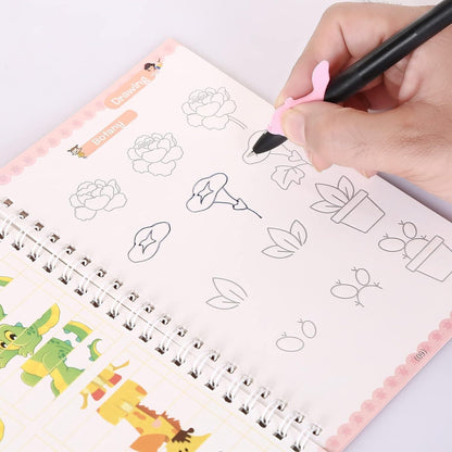 Sank Magic Practice Copybook (4 BOOKS,1 PEN,1 GRIP,10 REFILL)