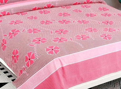 1 Double Bedsheet with 2 Pillow Covers