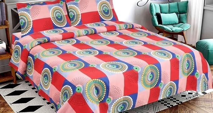 1 Double Bedsheet with 2 Pillow Covers