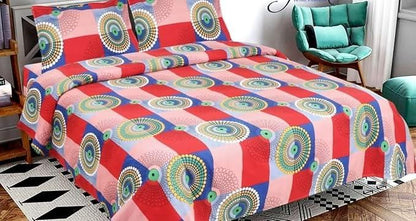 1 Double Bedsheet with 2 Pillow Covers