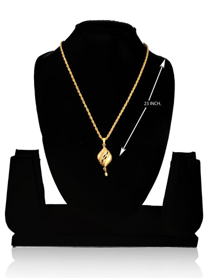 Luxurious Men's Gold Plated Pendant With Chain Vol 6