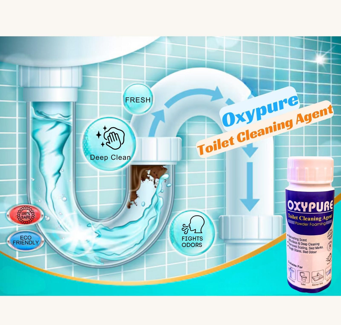 OxyPurOxyPure Toilet Cleaning Agent 300 gm (Pack of 2)