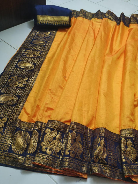 Fabulous Sana Silk Solid With Border Regular Saree