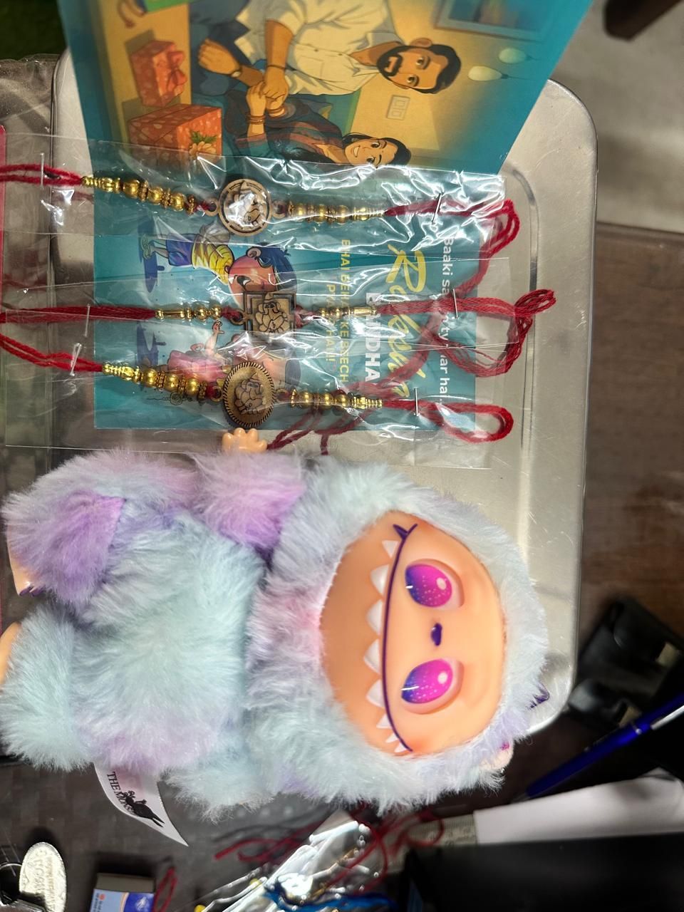 Labubu with 3 Rakhis