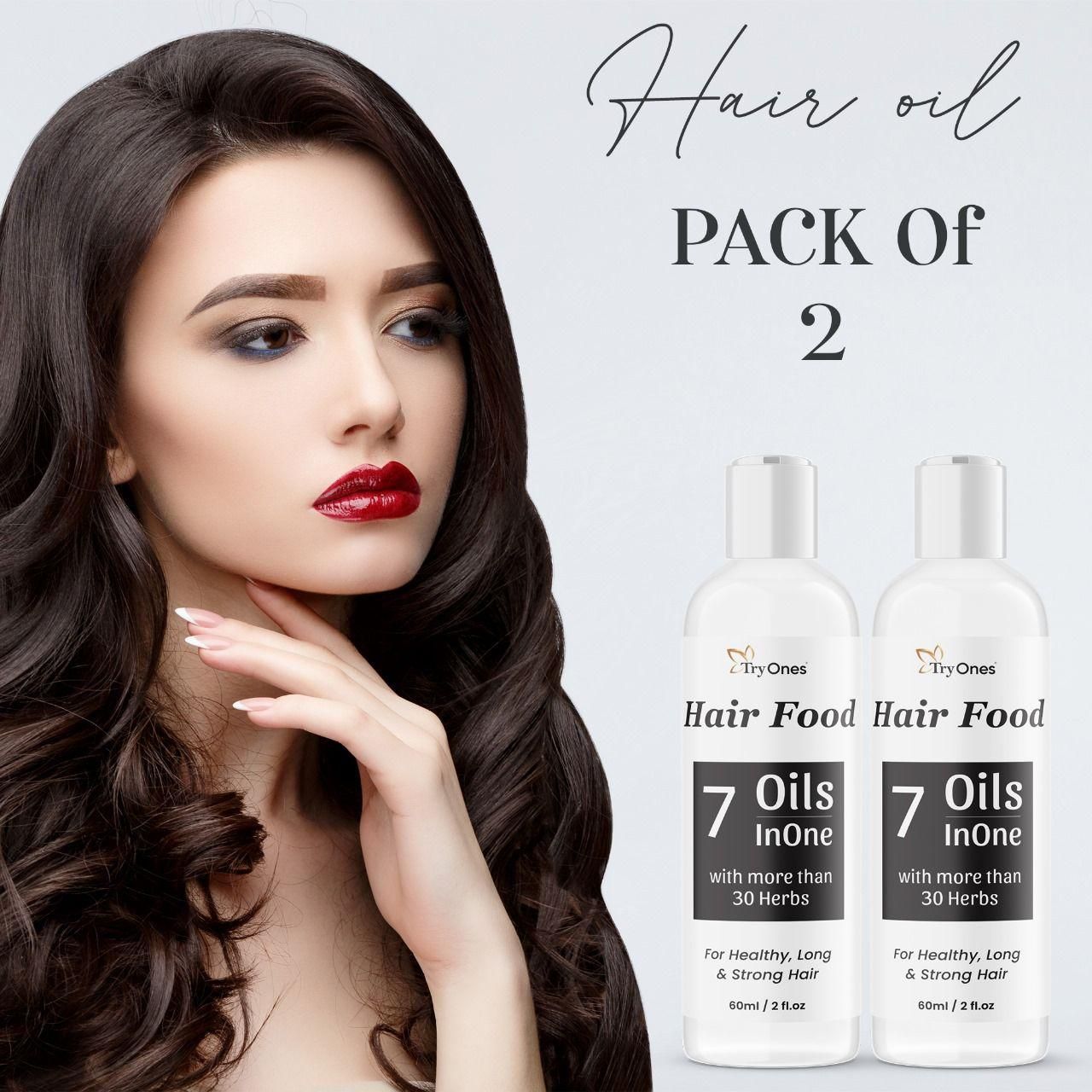 Hair Food 7 Oils InOne with more than 30 Herbs 120ml Pack of 2