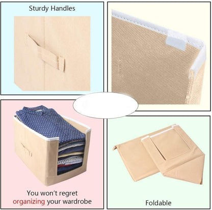 Cloth Organizer - Non Woven Foldable Cloth Organizer ( Pack of 3)