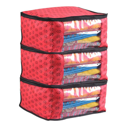 Saree Cover - Non Woven Printed Big Size Saree Covers ( Pack of 3 )