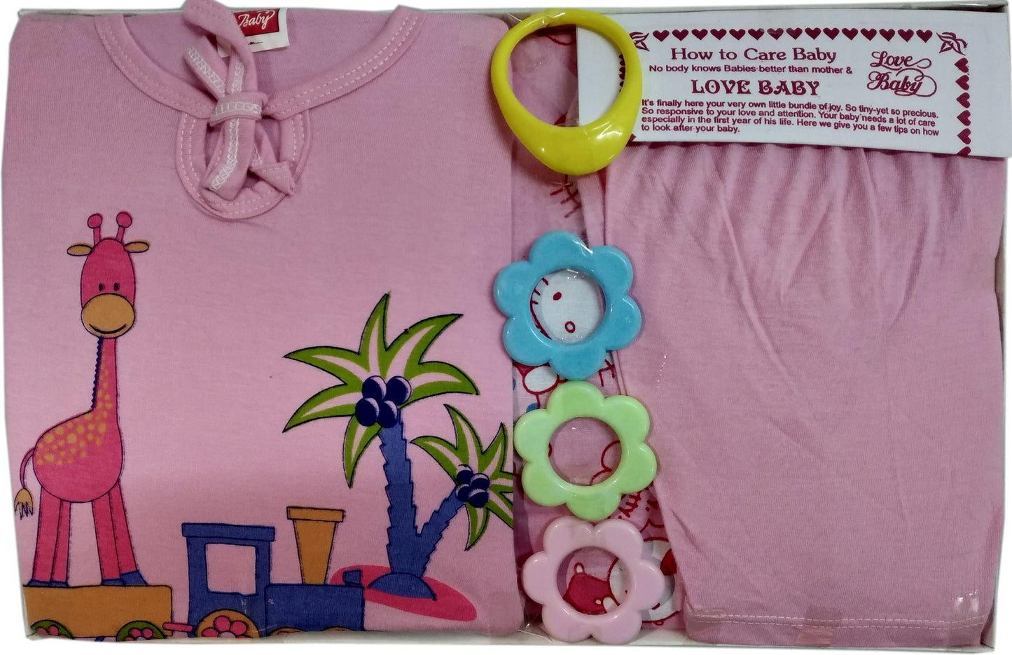 New Born Baby Gift Set Pink Chandni Pink