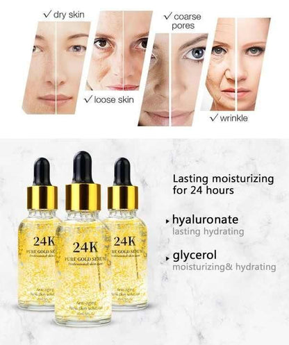 24K Gold Face Serum improves Dullness Reduces fine lines (30 ml) Pack of 1