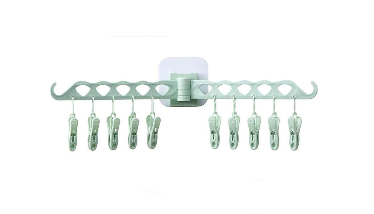 Multifunction Clothing Hanger with Clip Stand