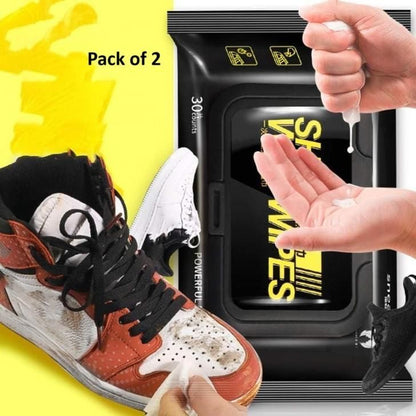 Natural Sneaker & Shoe Cleaner Wipes - Pack of 2 (160pc)